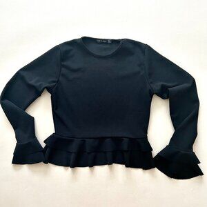 I SAW IT FIRST by ASOS Black ruffle short top